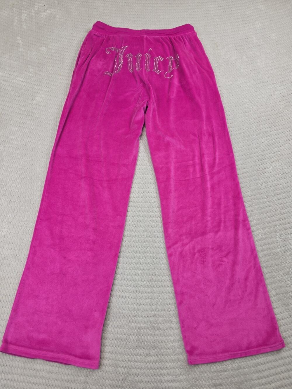 Juicy Couture Pants Womens Small Hot Pink Rhinestone Butt